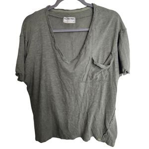 We The Free All I Need Pocket Tee Linen Blend M Slouchy T-Shirt Casual Relaxed